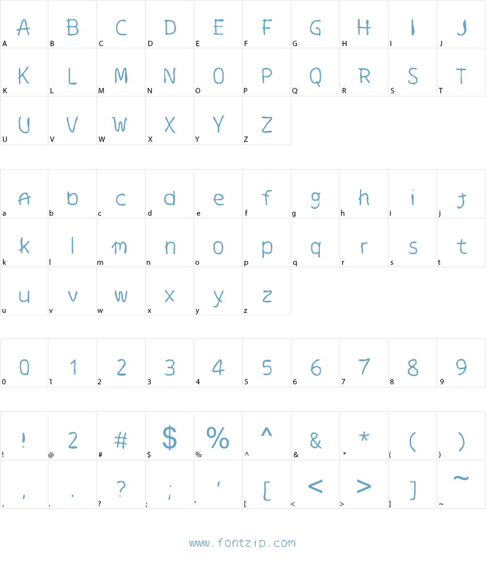 finger waves Font Character
